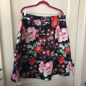 New York & Company Floral Skirt